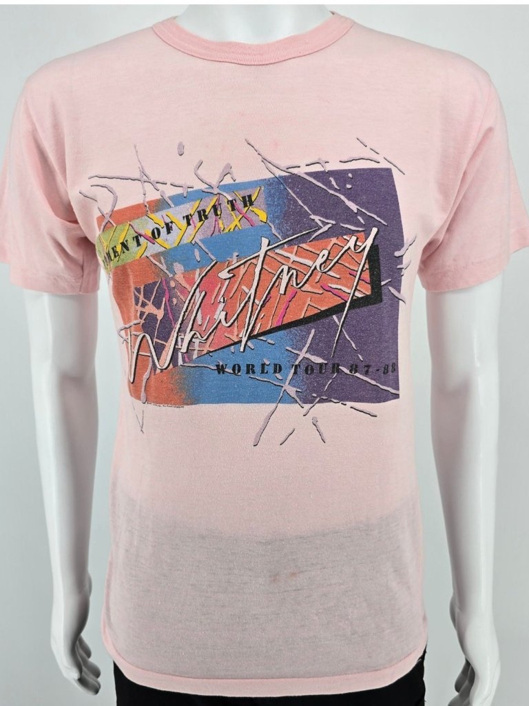 Vintage 1980s Whitney Houston Moment Of Truth 87-88 World Tour T-Shirt (S/M)